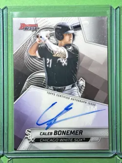 Caleb Bonemer Lot - 2024 Bowman Draft Chrome Prospect Auto #CPA-CBO Auto 1st - Image 3