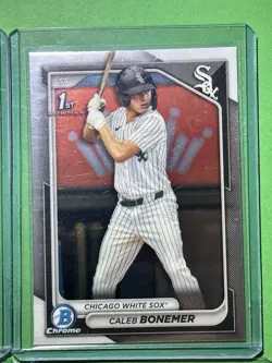 Caleb Bonemer Lot - 2024 Bowman Draft Chrome Prospect Auto #CPA-CBO Auto 1st - Image 4