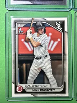 Caleb Bonemer Lot - 2024 Bowman Draft Chrome Prospect Auto #CPA-CBO Auto 1st - Image 5
