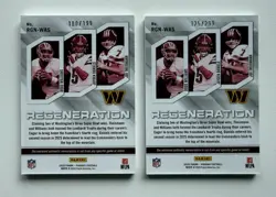 2x 2025 Phoenix Regeneration Commanders Patch Cards w Jayden Daniels & Card Lot - Image 2