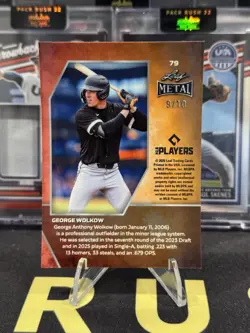 2026 Leaf Metal Baseball George Wolkow #79 Shimmer /10 - Image 2