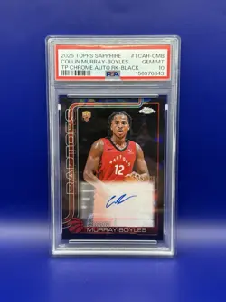 2025-26 Topps Chrome Sapphire Collin Murray-Boyles Auto RC Black Refractor #/10 - Image 1