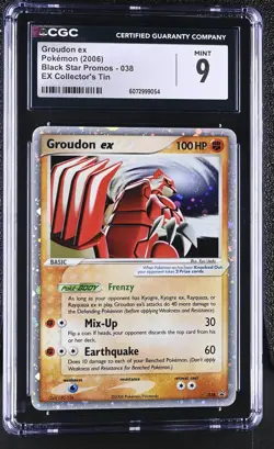CGC 9 MINT Groudon ex 2006 Black Star Promos 038 Holo Pokemon Card - Image 1