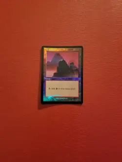 MAGIC THE GATHERING ARENA LEAGUE - URZA'S SAGA MOUNTAIN FOIL PROMO CARD - NM - Image 1