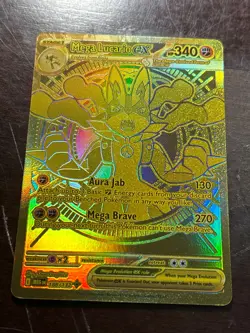 Mega Lucario ex 188/132 Gold Hyper Rare Full Art Pokemon Card English Holo - Image 1