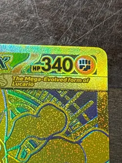 Mega Lucario ex 188/132 Gold Hyper Rare Full Art Pokemon Card English Holo - Image 3
