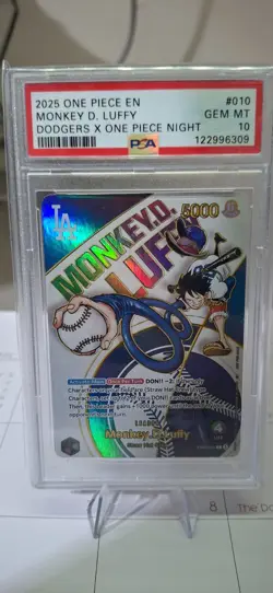 PSA 10 One Piece Card LA Dodgers Luffy and 6pcs SP Card ※Proxy Card for Display - Image 1
