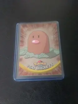 Topps Pokemon TV Animation Edition Card Diglett # 50 Blue Logo - Image 1