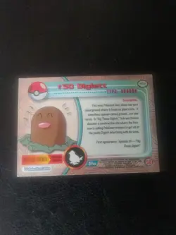 Topps Pokemon TV Animation Edition Card Diglett # 50 Blue Logo - Image 4