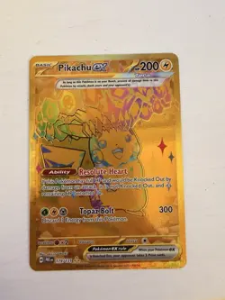 Pokemon Pikachu EX Prismatic Evolutions Holo Card 179/131 SV Rare - Image 1