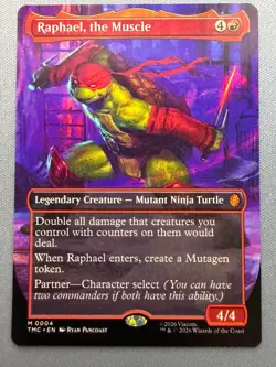 Raphael, the Muscle (Borderless) - Teenage Mutant Ninja Turtles Commander #4 NM - Image 1