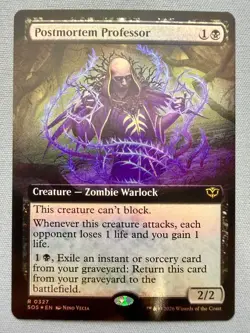 Postmortem Professor (Extended Art) FOIL - MTG Secrets of Strixhaven SOS #327 NM - Image 1