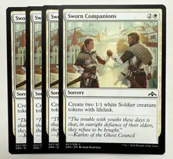 4x SWORN COMPANIONS Playset ~mtg Guilds of Ravnica Common x4 - Image 1