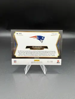 2024 Select Drake Maye Field Tri-Color Prizm RC #51/99 Patriots Color Match SB🏆 - Image 2