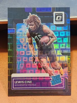 2022 Panini Donruss Optic Lewis Cine Black Pandora Prizm Rated Rookie /25 P-363 - Image 1