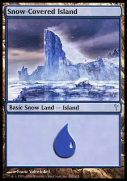 MTG English Snow-Covered Island NM Normal Coldsnap - Image 1