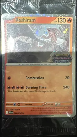 Pokemon TCG Phantasmal Flames Reshiram Black Star Promo 017/094 SEALED - NM - Image 2
