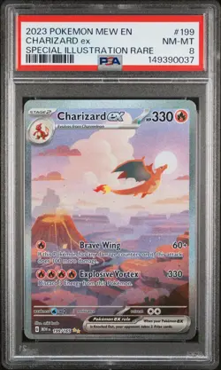 2023 Pokemon SV 151 199 Charizard EX Special Illustration Rare PSA 8 149390037 - Image 1