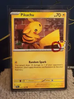 2026 Pokemon Day Pikachu 051/162 Stamped Promo HOLO SWIRL - Image 1