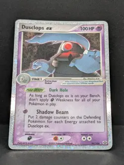 Dusclops ex 94/106 Emerald Holo Ultra Rare Pokemon TCG Nintendo MP+ - Image 3