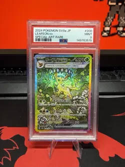2024 POKEMON JAPANESE SV8A-TERASTAL FEST EX SPECIAL ART RARE LEAFEON EX PSA 9 - Image 1