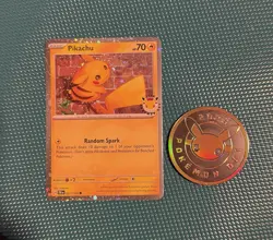 Pikachu 051/162 Stamped 2026 Pokemon Day 30 Promo TCG With Coin - Image 1