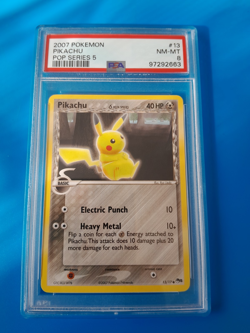 Pokemon 2007 Pikachu Pop Series 5 13/17 Non Holo PSA 8 - Image 1