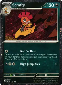 SCRAFTY (COSMOS HOLO) 188 HOLO PROMO SCARLET & VIOLET PROMO POKEMON NM - Image 1