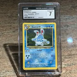 Pokemon Azumarill 2000 Neo Genesis 2/111 Holo CGC 7 - Image 1