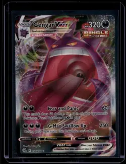 Pokemon TCG Gengar Vmax 157/264 Fusion Strike Ultra Rare MP A - Image 1