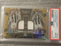 24-25 Select Dusan Vlahovic/Kenan Yildiz Dual Swatch Patch Gold Prizm /10 PSA!!! - Image 1