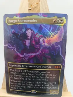 MTG Zurgo Stormrender Foil Borderless, Commander: Tarkir: Dragonstorm 0010 NM - Image 1