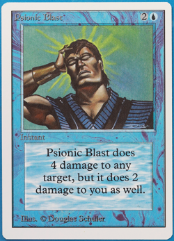 Psionic Blast Unlimited NM Blue Uncommon MAGIC MTG CARD (ID# 501712) ABUGames - Image 1