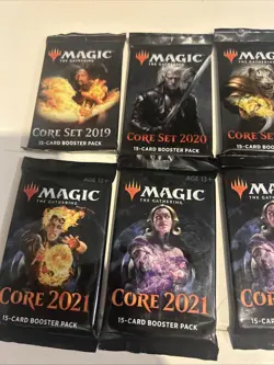 MTG Core Set 2019, 2020, 2021 -15 Card Booster Packs. Lot Of 6 - Image 2