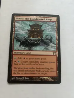 MTG NM Shinka, The Blood soaked Keep Champions Of Kamigawa Magic Card - Image 1