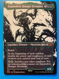 MTG 1x SHOWCASE Zopandrel, Hunger Dominus 315 Phyrexia All Will Be Magic x1 NM - Image 1