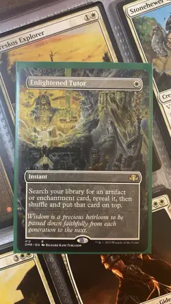 MTG Enlightened Tutor - Borderless, NM-Mint, English Dominaria Remastered - Image 1