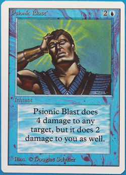 Psionic Blast Unlimited NM Blue Uncommon MAGIC MTG CARD (ID# 501709) ABUGames - Image 1