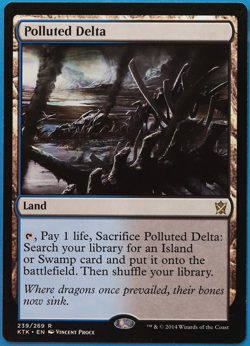 Polluted Delta Khans of Tarkir NM Land Rare MAGIC MTG CARD (ID# 501704) ABUGames - Image 1
