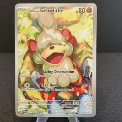Hisuian Growlithe 181/167 Twilight Masquerade Illustration Rare Pokemon Card - Image 1