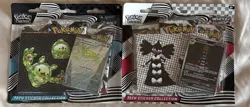 2 Pokemon TCG SV10.5 Black Bolt & White Flare Tech Sticker Collection Bundle New - Image 1