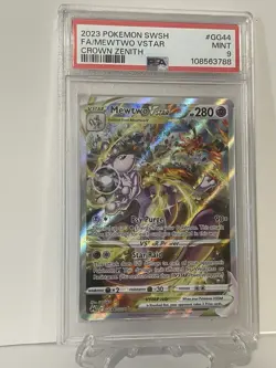 2023 POKEMON SWORD & SHIELD CROWN ZENITH #GG44 FULL ART/MEWTWO VSTAR PSA 9 - Image 2