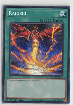 YuGiOh TCG Dueling Mirrors Tins Prismatic Secret Rare MP24-EN056 Raigeki Alt Art - Image 1