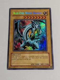 Yugioh Blue-Eyes White Dragon BPT-009 Secret Rare LP - Image 1
