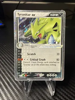 Pokemon TCG Tyranitar EX 17/17 Pop Series 1 Ultra Rare Holo Card #17/17 - Image 1