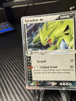 Pokemon TCG Tyranitar EX 17/17 Pop Series 1 Ultra Rare Holo Card #17/17 - Image 2