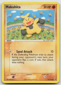 Makuhita 75/113 - EX Delta Species Pokemon Card - Sachiko Adachi Art 75/113 - Image 1