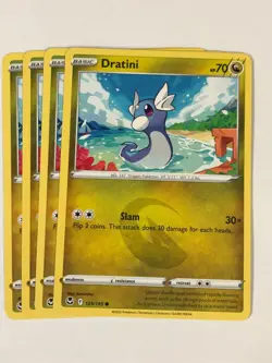 Pokemon Card Silver Tempest 4x Playset Dratini 129/195 NM - Image 1