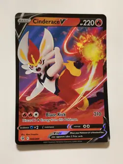 Pokemon Card Fusion Strike Cinderace V 043/264 NM - Image 1