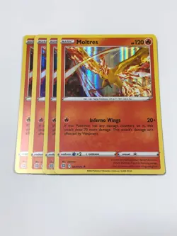 Pokemon Card Brilliant Stars 4x Playset Holographic Moltres 021/172 NM - Image 1